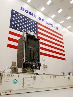 Lockheed Martin constructed and shipped the third GPS III satellite ahead of schedule, to the U. S. Space Force at Cape Canaveral, Fla. for a planned April 2020 launch.