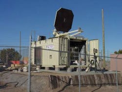 1. The Active Denial System (ADS), one of the earliest DEW systems, is designed for stationary installations and being modernized for smaller, more mobile applications. (Courtesy of Global Security, www.globalsecurity.org)