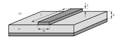 5. In the transmission line, the dimensions H, T, A, and B can be used to estimate the impedance of the antenna trace. 5. In the transmission line, the dimensions H, T, A, and B can be used to estimate the impedance of the antenna trace.