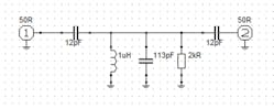 3. Shown is the 2-port example circuit used for VNA measurements.