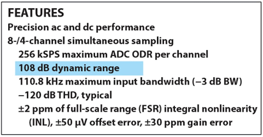 1. Front page of one of ADI&rsquo;s ADC datasheets for the AD7768/AD7768-4.