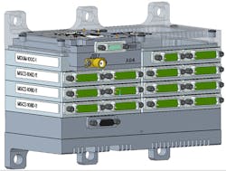 2. This image shows a proposed design for an embedded transmitter in a stacked telemeter system. 2. This image shows a proposed design for an embedded transmitter in a stacked telemeter system.