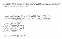 9. Adding these equations to the Microwave Office schematic enables the appropriate .txt files to be the basis for a discrete part-value optimization. 9. Adding these equations to the Microwave Office schematic enables the appropriate .txt files to be the basis for a discrete part-value optimization.