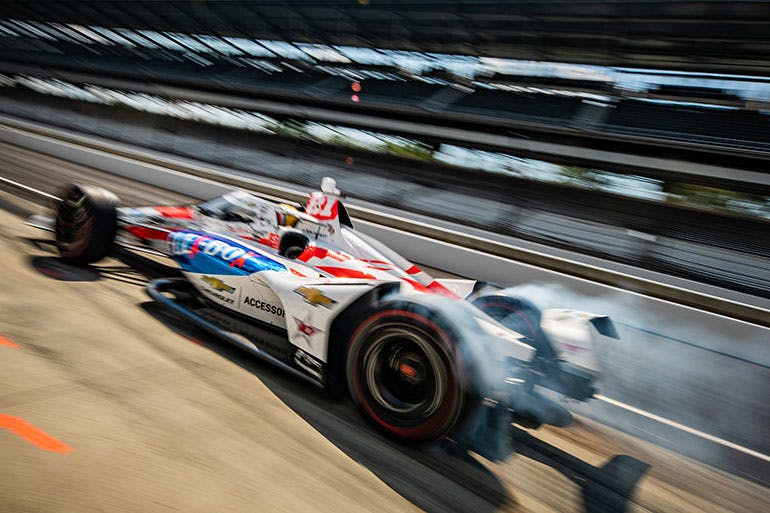 3. DragonSpeed&rsquo;s car 81 driven by Ben Hanley finished 23rd at the Indianapolis 500.