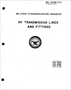 1. Perhaps the worst example of the stubborn resistance to change in DoD standards is MIL-HDBK-216, a handbook that covers RF transmission lines and connectors that hasn&rsquo;t been revised since 1962. (Source: Abbott Aerospace Canada Ltd.)