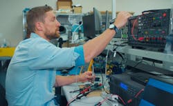 1. Careful analysis of designs, as illustrated in this example of a Benchmark engineer analyzing a logic controller, can help avoid costly re-designs and push new products to market faster with higher reliability. 1. Careful analysis of designs, as illustrated in this example of a Benchmark engineer analyzing a logic controller, can help avoid costly re-designs and push new products to market faster with higher reliability.