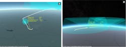 2. Aircraft during take-off in single radar coverage (left) and en route in the coverage of multiple radars (right). 2. Aircraft during take-off in single radar coverage (left) and en route in the coverage of multiple radars (right).