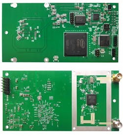 2. Here, we see front and back views of the ETC RSU module.