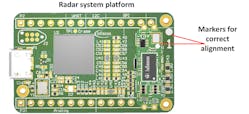 5. The system platform provides microcontroller interfacing, here shown for the Infineon Radar Baseboard MCU7.