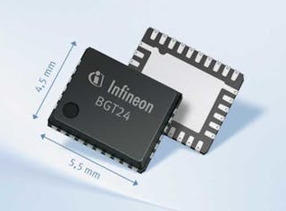 2. The BGT24A family of 24-GHz radar sensors are MMIC transceivers with different combinations of transmitters and receivers. (Courtesy of Infineon Technologies)