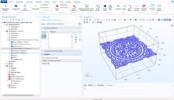 3. This image illustrates geometry and physics settings in the COMSOL Multiphysics software. 3. This image illustrates geometry and physics settings in the COMSOL Multiphysics software.