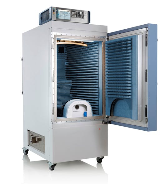 Rohde &amp; Schwarz ATS1500C over-the-air antenna test chamber.