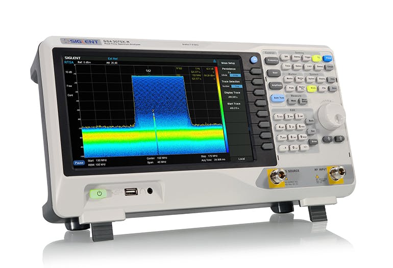 Siglent SSA3000X-R real-time spectrum analyzer.