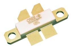 2. Model CGH40180PP is an unmatched GaN-on-SiC HEMT in a four-lead flange package for use from dc to 3 GHz with +28-V dc supplies. (Courtesy of Wolfspeed/Cree)