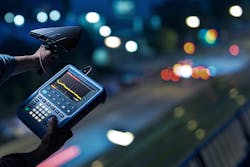 13. At 5.5 lbs., with an 8-hour battery life and a fanless design, the R&S FPH handheld spectrum analyzer covers up to 31 GHz. 13. At 5.5 lbs., with an 8-hour battery life and a fanless design, the R&S FPH handheld spectrum analyzer covers up to 31 GHz.