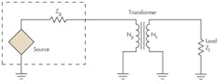 9. A transformer offers a near ideal method for making one impedance look like another.