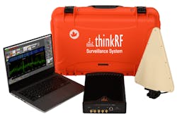 2. The Surveillance System developed by thinkRF includes real-time spectrum analyzers, a laptop, IP networks for multi-sensor deployments, Kestrel’s TSCM Professional Software, omnidirectional antennas, and a carrying case for field deployments. 2. The Surveillance System developed by thinkRF includes real-time spectrum analyzers, a laptop, IP networks for multi-sensor deployments, Kestrel’s TSCM Professional Software, omnidirectional antennas, and a carrying case for field deployments.
