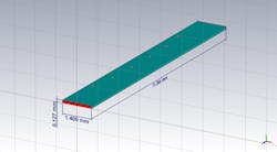 8. This is the 3D geometry of the ideal metallic post-based SIW filter. 8. This is the 3D geometry of the ideal metallic post-based SIW filter.
