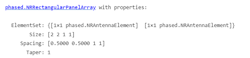 4. Model interface to array panel definition in MATLAB that corresponds to Figure 7.3-1 from 3GPP TR38.901 Version 14.0.0 Release 14, which specifies a cross-polarized panel array antenna model. 4. Model interface to array panel definition in MATLAB that corresponds to Figure 7.3-1 from 3GPP TR38.901 Version 14.0.0 Release 14, which specifies a cross-polarized panel array antenna model.