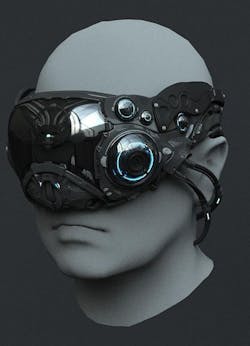 1. Inspired by alien technology, YoYo Dyne's Overthruster Full Impact OE-VR headset will enhance the user's VR experience with realistic smells. (Credit: Jeff Bellio) 1. Inspired by alien technology, YoYo Dyne's Overthruster Full Impact OE-VR headset will enhance the user's VR experience with realistic smells. (Credit: Jeff Bellio)