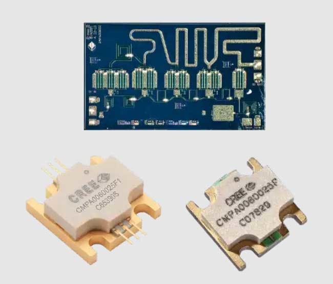 2. Wolfspeed&apos;s GaN HEMT-based MMIC power amplifier delivers 18 dB of gain from dc to 6 GHz.