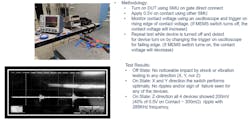 2. Extreme shock and vibration testing of MEMS RF switches shows no performance degradation during and after stress verification. These measurements exceed the requirements of IEC 60601/60068 standard and MIL-STD 810G/H stresses.