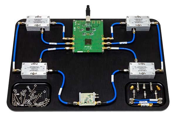 3. A microwave transceiver kit developed by Mini-Circuits includes a first lesson on how to assemble its components into a two-port VNA with a frequency range of 100 MHz to 6 GHz.