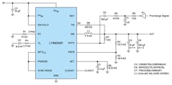 5. Shown is the LT8625SP with a pre-charge signal fed into the OUTS pin to achieve a fast transient response. 5. Shown is the LT8625SP with a pre-charge signal fed into the OUTS pin to achieve a fast transient response.