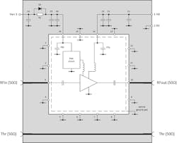 3. The evaluation-board schematic shows the few passive external components required to use the amplifiers. 3. The evaluation-board schematic shows the few passive external components required to use the amplifiers.