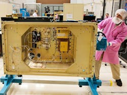 1. The SCaN testbed, implemented aboard the International Space Station (ISS), performed both software and hardware functionalities of SDRs, as well as RF applications, using NASA&apos;s Space Telecommunications Radio System (STRS) standard architecture. (Source: www1.grc.nasa.gov/space/scan/acs/scan-testbed/)