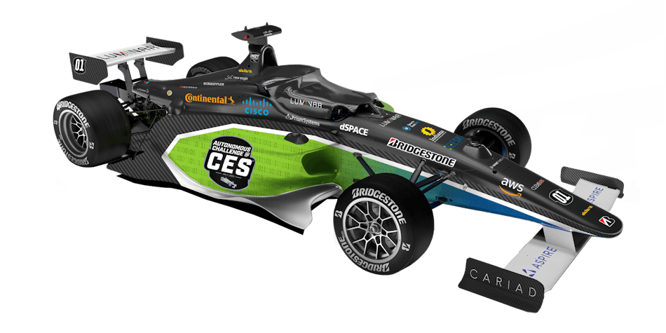 The IAC competition used the AV021 autonomous race car