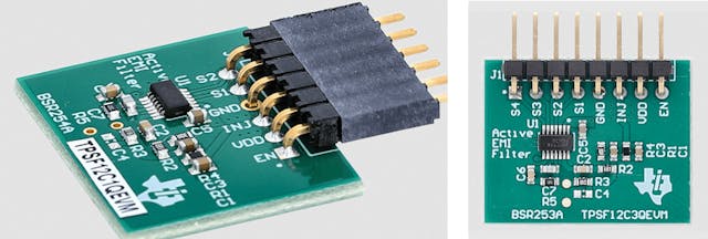 7. To familiarize designers with these new ICs and the technique they implement, TI offers two evaluation boards: the TPSF12C1QEVM (left) for the single-phase TPSF12C1 and the TPSF12C3QEVM (right) for the three-phase TPSF12C3.