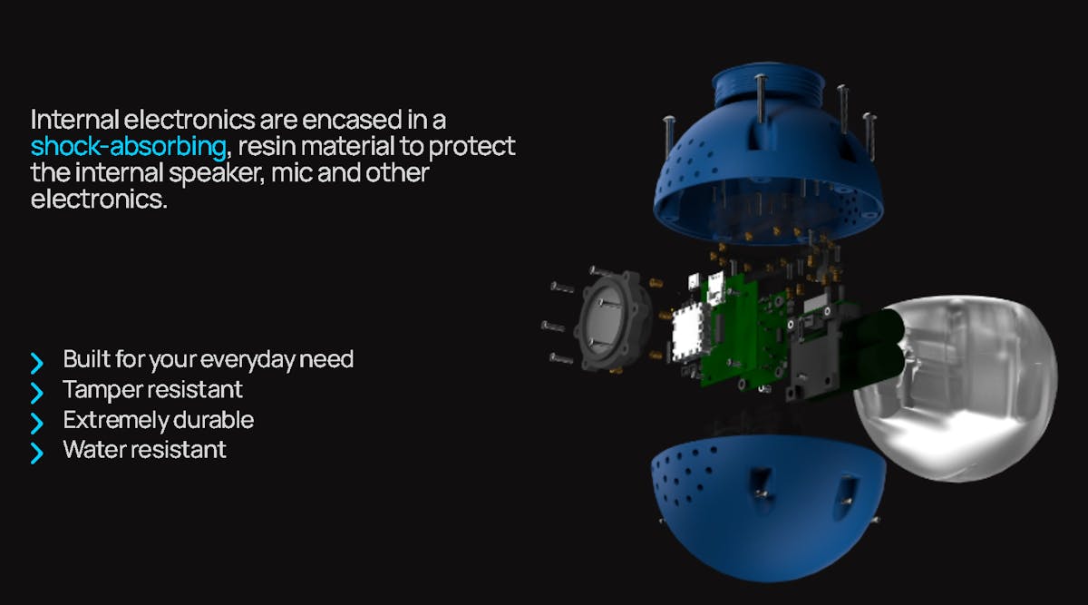 2. This shows an exploded view of the interior of the Brinc Ball.