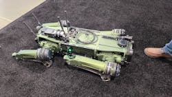 2. The robot a collection of mounting arrays, holes and rail systems to take advantage of a wide variety of payloads with quick release capabilities. 2. The robot a collection of mounting arrays, holes and rail systems to take advantage of a wide variety of payloads with quick release capabilities.