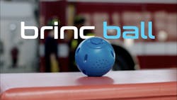 1. The Brinc Ball is essentially a round cell phone designed to be tossed into an area with people you might want to communicate with, but not face-to-face... yet. 1. The Brinc Ball is essentially a round cell phone designed to be tossed into an area with people you might want to communicate with, but not face-to-face... yet.