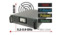 C-Band GaN-Based Pulsed Radar Amplifier Delivers 800 W Peak