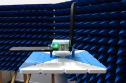 4. The MegiQ VNA-0460e with wideband paddle antennas is connected to port 1 and port 2. This setup characterized the RF impedance of the antennas and transmitted horizontal and vertical linearly polarized waves from port 1 and port 2, respectively. 4. The MegiQ VNA-0460e with wideband paddle antennas is connected to port 1 and port 2. This setup characterized the RF impedance of the antennas and transmitted horizontal and vertical linearly polarized waves from port 1 and port 2, respectively.