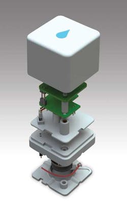 3. AquaSensing’s Leak Sensor 1.0, a battery-free, self-powered leak-detection device, uses a sensor as both its power source and for detecting water leaks. 3. AquaSensing’s Leak Sensor 1.0, a battery-free, self-powered leak-detection device, uses a sensor as both its power source and for detecting water leaks.