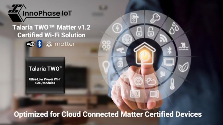 InnoPhase IoT Integrated Ultra-Low Power Wi-Fi and Matter v1.2 Certification on a Single-Chip Solution