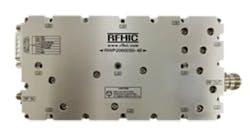 Built using on GaN-on-SiC technology, this SSPA from RHFIC provides 65-W output power from 2 to 6 GHz in a package measuring just 175 × 90 × 23 mm. Built using on GaN-on-SiC technology, this SSPA from RHFIC provides 65-W output power from 2 to 6 GHz in a package measuring just 175 × 90 × 23 mm.