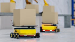 Autonomous robots in a warehouse Autonomous robots in a warehouse