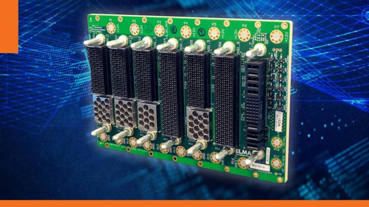 Elma’s Robust 7-slot SOSA Aligned Backplane Equipped with VITA 62 PSU Slot