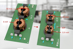 Product: TPSF12C1-Q1 – single phase TPSF12C3-Q1 – three phase Type: Active EMI Filter (AEF) Supply Voltage: 8 to 15 V Current: ±0.1 A Package: 14-pin SOT-23-THN Features: Low impedance for common-mode emissions 50%+ reduction in choke size, weight, and cost Integrated sensing filter and summing network Company: Texas Instruments Product: TPSF12C1-Q1 – single phase TPSF12C3-Q1 – three phase Type: Active EMI Filter (AEF) Supply Voltage: 8 to 15 V Current: ±0.1 A Package: 14-pin SOT-23-THN Features: Low impedance for common-mode emissions 50%+ reduction in choke size, weight, and cost Integrated sensing filter and summing network Company: Texas Instruments
