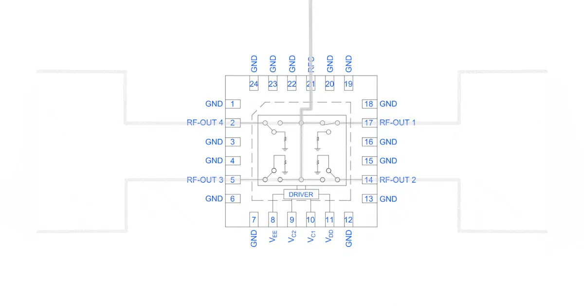 Gaas Switch Layout Fast SP4t GaAs MMIC Switch | Microwaves & RF