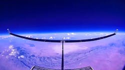 This view of the Earth was taken from a SULE aircraft at an altitude of 67,000 ft. MSL. This view of the Earth was taken from a SULE aircraft at an altitude of 67,000 ft. MSL.