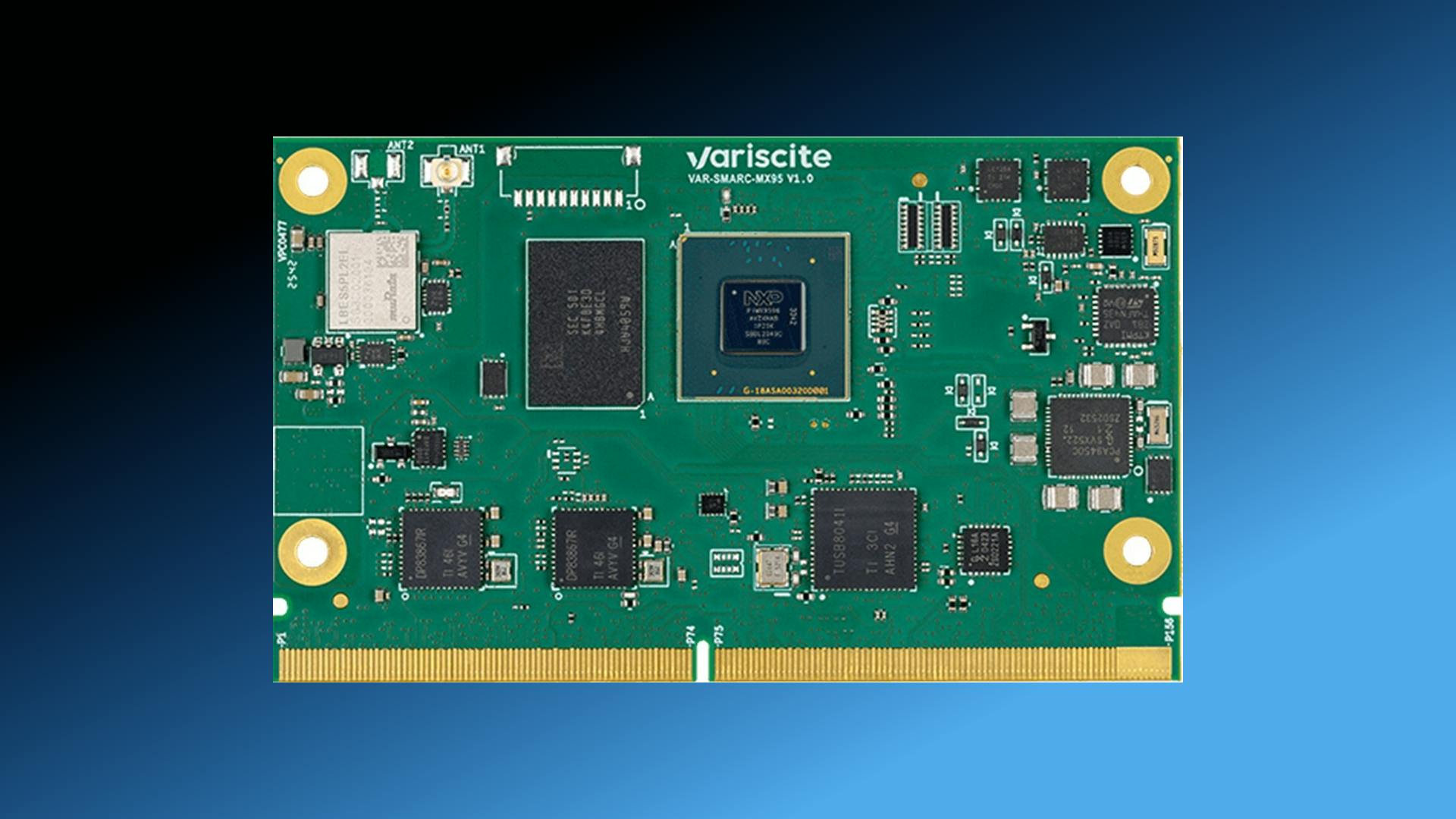 Variscite's VAR-SMARC-MX95 system-on-module is built on the NXP i.MX 95 applications processor.