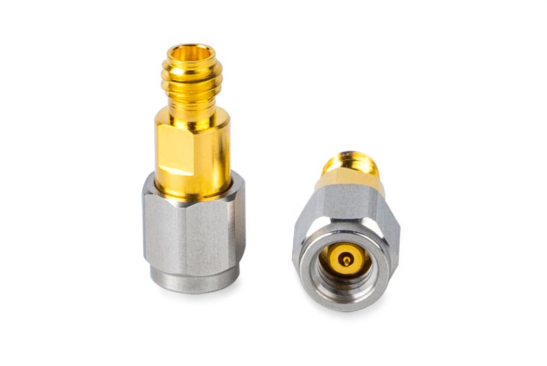 AO Microwave RF Coaxial Connectors and Adapters, 1.0mm Male to 1.0mm Female