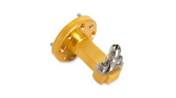 Precision waveguide-to-coaxial adapter for WR-28 through WR-90 bands