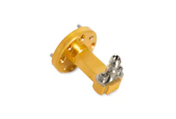 Precision waveguide-to-coaxial adapter for WR-28 through WR-90 bands
