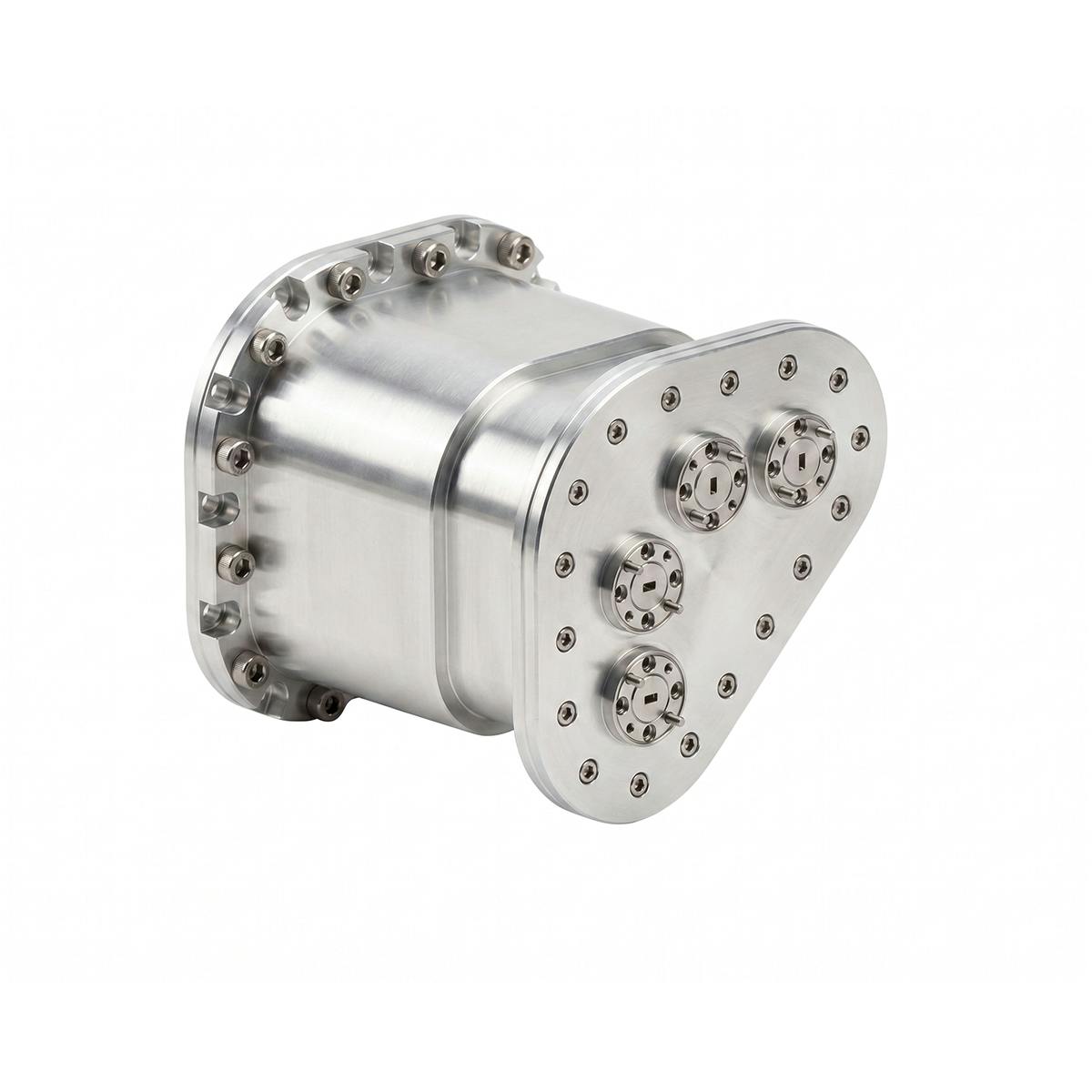 E-Band Tx/Rx Antenna Feeding Network, Dual Circular Polarized, 4-Port, 71-86 GHz